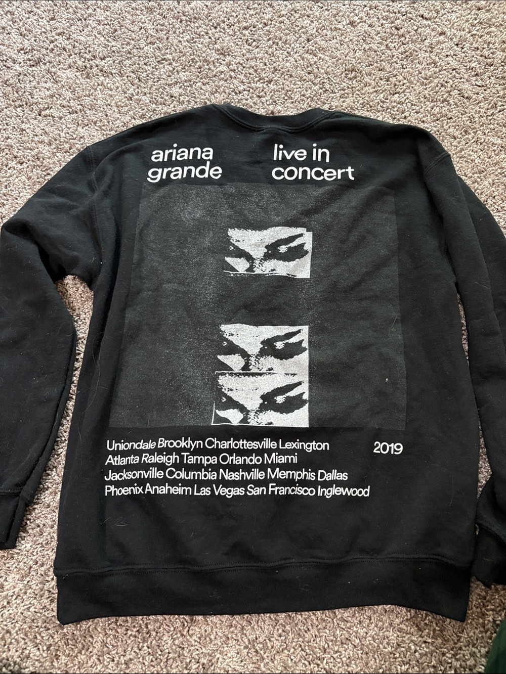 Ariana Grande Black Live In Concert Tour Sweatshirt
